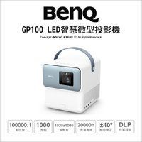 明碁 BenQ GP100 智慧高亮行動 微型投影機 1000流明 LED AndroidTV 授權Netflix 側投影