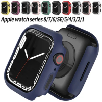 Protective Cover for Apple Watch Series 9/8/7 41mm 45mm Matte Hard PC Case for Se654 40mm44mm Frame Bumper for iWatch Ultra Case