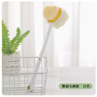 家用長柄洗澡刷(象牙白【浴刷+浴花】) 