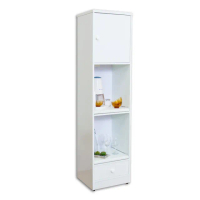 【南亞塑鋼】1.5尺一門一抽二拉盤塑鋼電器櫃/收納餐櫃(白色)