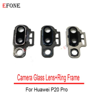 10PCS NEW Camera Lens For Huawei P20 P20 Pro P30 P30 Pro Camera Lens Glass With Frame Replacement Parts