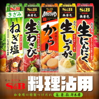 S&B料理專用沾醬-山葵醬/蔥花鹽/生薑醬/生蒜醬/黃芥末條