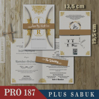 Kode Toko: T1 - ISI 100 PCS ! Pro 187 Lipat 2 Plus Sabuk - Cetak Undangan Color / Berwarna Plus Sabu