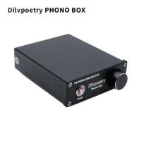 Dilvpoetry PHONO BOX for Record Player Audio Hi-Fi Phono Amplifier Mini Phono Turntable Preamplifier for Vinyl Record Player