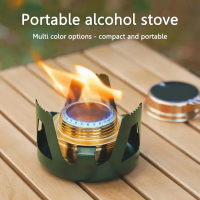 kompor mini portable alkohol spirtus outdoor kemah camping hiking windproof mini stove burner