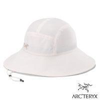 【ARCTERYX 始祖鳥】Aerios Shade Hat 防曬透氣寬邊遮陽帽.可折疊大盤帽.圓盤帽_X000007765 絹絲白