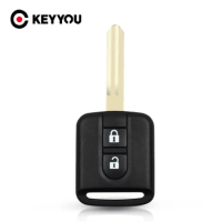 KEYYOU 2 Buttons Replacement Car key Shell FOB For Nissan Qashqai Navara Micra NV200 Patrol Y61 2002-2016 Remote key shell