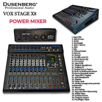 Dusenberg - Power Mixer 8 Channel - VOX STAGE X8 Bluetooth USB Original