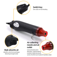 L50 300W Hot Air Heat Gun Electric Power Temperature Blower Mini Tool for DIY Shrink Tubing Soldering Wrap Plastic Rubber Stamp