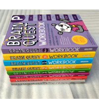 Brain Quest workbook English version of the intellectual development card books questions and answers card smart Child kids
