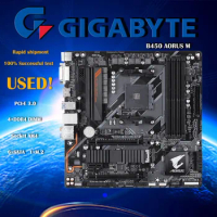 Used GIGABYTE B450 AORUS M (rev. 1.0) AM4 AMD B450 SATA 6Gb/s USB 3.1 HDMI Micro ATX AMD Motherboard
