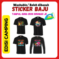 STICKER BAJU EDISI CAMPING iron on tampal guna iron