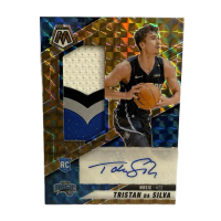 Tristan da Silva 2024 Mosaic RPA Auto RC 13/75 3-Color Patch Rookie Orlando Magic kartu basket