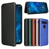 For TCL 10 5G Case Luxury Flip Carbon Fiber Skin Magnetic Adsorption Shockproof Case For TCL 10 Pro TCL10 Phone Bags