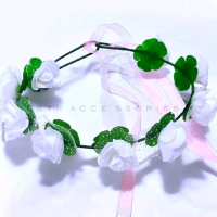 Bando Bunga Lingkar Bando Bunga Putih Flower Crown Bando Acara Dan Pesta Termurah