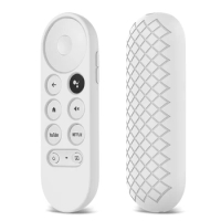 Non-slip Soft Silicone Case Remote Control Protective Cover for-Google Chromecast TV 2020 Voice Remote Control anti-dirty Shell
