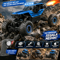 Mobil Remote Control RC Rock Crawler 4WD Climbing Car 2.4GHz Offroad Lampu LED Efek Asap