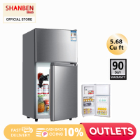 ⚡️ Fast delivery⚡️ SHANBEN Two-door refrigerator 4.8 Cu ft. refrigerator, first-class energy-efficient refrigerator, direct cooling small refrigerator