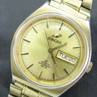 Barrel full original automatic men's watch gold plated movement （enicar ETA 2846)