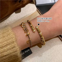 五帝錢盤纏銅錢手鍊女款輕奢精緻時尚金色招財旺財輕奢高階感手串