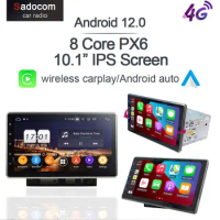 720P 10.1" 2 din IPS Android 11.0 4GB+64GB+8 Core PX6 Car DVD Player GPS multimedia autoradio wifi Bluetooth 5.0 For universal
