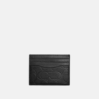 กระเป๋าใส่การ์ด Card Case In Signature Leather สีดำ
