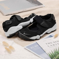 【NIKE 耐吉】休閒鞋 WAir Rift BR 女鞋 忍者鞋 魔鬼氈 流行 球鞋 黑 白(848386-001)