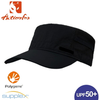 【ActionFox 挪威 抗UV快乾軍帽《黑》】631-5122/UPF50+/吸汗快乾/抗菌/運動帽/鴨舌帽/遮陽帽
