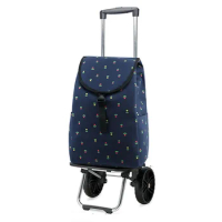 Trolley Cart Elderly Stairs Shopping Cart on Wheels Woman Shopping Basket Large Household Shopping Bags Trolley Trailer Foldable
