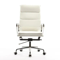 Mobiles Leather High Low Back Genuine Leather Office Chair Executive Chair Alloy Base Black White Brownfurniture Sets