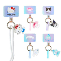 小禮堂 Sanrio 三麗鷗 手機扣環附掛繩 (極光 大臉款) Kitty 美樂蒂 大耳狗 酷洛米