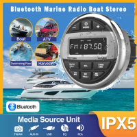 Boat Media MP3 Player Marine Stereo Waterproof Bluetooth Audio Radio FM AM Receiver for UTV ATV SPA RZR