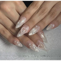 COD Gel Nails, Pink, White, Kid, You Know, Secretly Y2K.