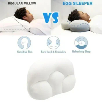 Body Massager All-round Sleep Pillow Neck Massager Sleeping Memory Foam Egg Shaped Head Massage Cushion Head Massager Health