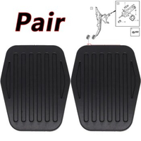 2X For Volvo V40 C30 C70 Cabrio MK2 S40 V50 Clutch Brake Pedal Pad Car Rubber Foot Pedal Lining Cover Manual Replacement Parts
