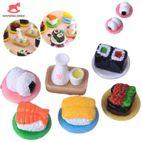 1:6 1:12 Dollhouse Miniature Salmon/Caviar Sushi Rice Balls Liquor Kitchen Food Model Decor Toy Doll House Accessories