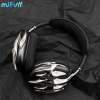 Mifuny Airpods Max Case Cover Silver Flame 3D Resin Design Earphones Decoration Suitable for Airpod Max Earphone Accessories