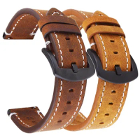 Genuine High-end Retro Calf Leather Watchband 18mm 19mm 20mm 21mm 22mm 24mm Watch Strap for Samsung Watch Strap for Huawei Watch