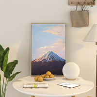 開發票 富士山大幅落地畫客廳沙發背景墻壁畫高檔大尺寸風景玄關裝飾掛畫