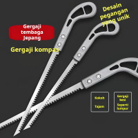 Gergaji Kecil Jepang Rumah Tangga Gergaji Ekor Ayam Genggam Cabang Buah Bergigi Halus Artefak Taman 