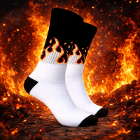 kaos kaki tebal api putih hitam