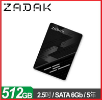 Apacer 宇瞻 ZADAK TWSS3 512GB 2.5吋 SATA SSD  五年保