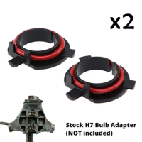 2pcs H7 LED Headlight Bulb Adapter Retainer Holder Socket Car Accessories Fit For Kia K3 K4 K5 Sorento
