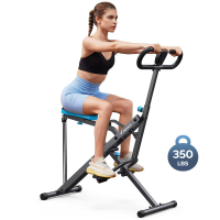 MERACH Squat Machine Glutes Workout Adjustable Resistance Foldable Exercise Equipment Leg Exercise M