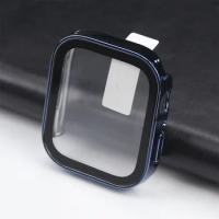 Case for Apple Watch 8 7 6 5 SE 40mm 44mm 41mm 45mm with Built-in Tempered Glass Screen Protector Protective Glass Screen Cover