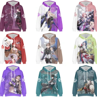Anime Game Honkai Star Rail 3D Print Hoodies For Men Clothes Harajuku Impact Graphic Sweatshirts Cartoon Kid Tracksuit Girl Tops