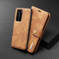 DG.MING For Huawei P20 P30 P40 P50 Pro Case Leather Phone Cover Wallet Magnet Flip Cards Slot For Huawei Mate 40 30 20 Pro Lite