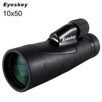 Eyeskey 10x50 Waterproof Powerful Monocular Telescope Bak4 Prism Optics Outdoor Camping Hunting Scopes with Tripod