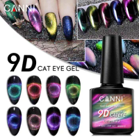 CANNI Nail Art Design Manicure 12 Colors Soak Off 7.3m 9D Galaxy Cat Eye Gel Polish