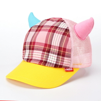 JUMEE -PINK-CAP 可愛寶寶網帽 恐龍角系列 粉網款